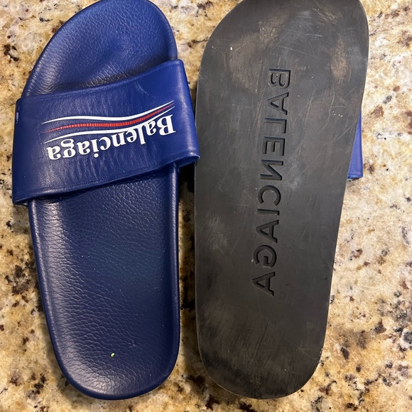 Blue Balenciaga Slides - Picture 2 of 2